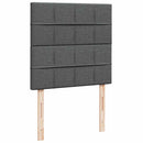 vidaXL sötétszürke szövet ottomán ágy matraccal & LED-ek 90x200 cm