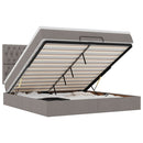 vidaXL Oszmán ágykeret matraccal tópszín 160x200cm szövet