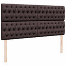 vidaXL Ottomán ágykeret matracokkal Sötétbarna 200x200cm szövet