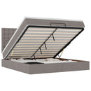 vidaXL Oszmán ágykeret matraccal tópszín 160x200cm szövet