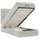 vidaXL Ottomán ágykeret matracokkal világosszürke 100x200cm bársony