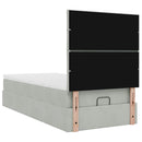 vidaXL Ottomán ágykeret matracokkal világosszürke 100x200cm bársony