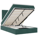 vidaXL Ottomán ágykeret matracokkal sötétzöld 120x190cm bársony