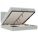 vidaXL Ottomán ágykeret matracokkal világosszürke 160x200cm bársony