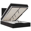 vidaXL Ottomán ágykeret matracokkal fekete 120x190cm bársony