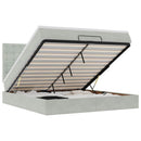 vidaXL Ottomán ágykeret matracokkal világosszürke 180x200cm bársony