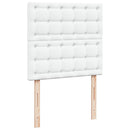 vidaXL tiszta fehér műbőr ottomán ágy matracokkal & LED-ek 160x200cm