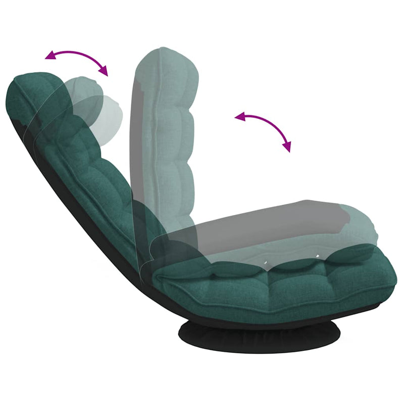 vidaXL sötétzöld szövet forgó padlószék 70x51x79 cm