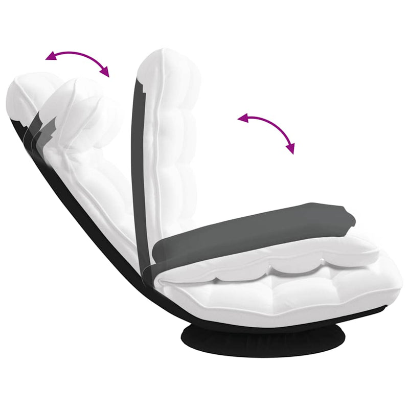 vidaXL fehér szövet forgó padlószék 70x51x79 cm