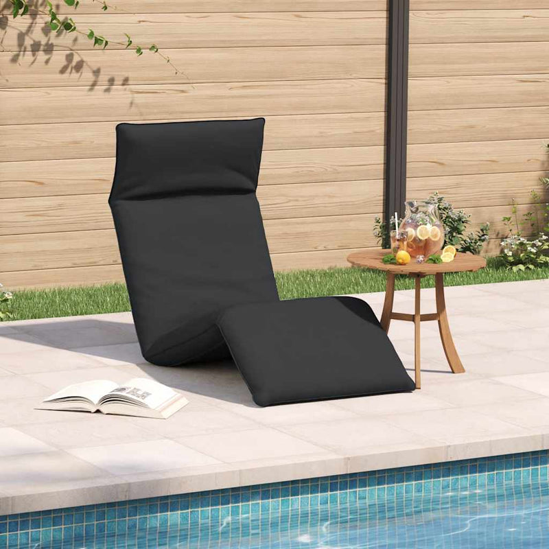 vidaXL fekete oxford-szövet összecsukható napozóágy 175x54x8,5 cm