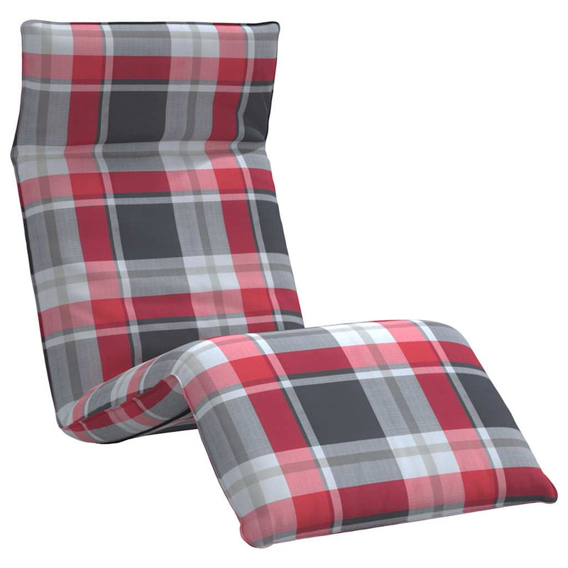 vidaXL oxford-szövet összecsukható napozóágy kockás minta 175x54x8,5cm