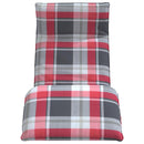 vidaXL oxford-szövet összecsukható napozóágy kockás minta 175x54x8,5cm