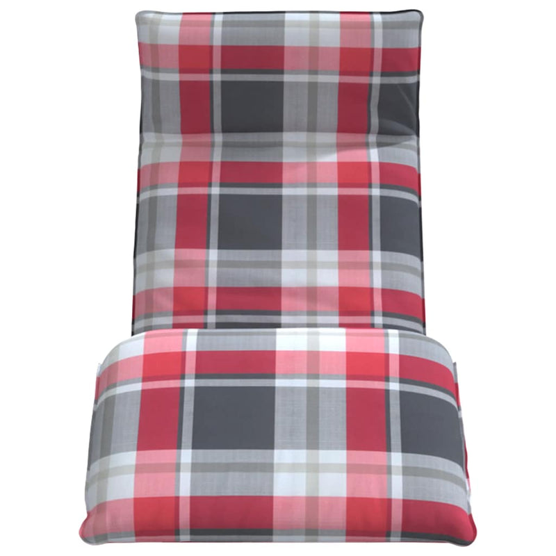 vidaXL oxford-szövet összecsukható napozóágy kockás minta 175x54x8,5cm