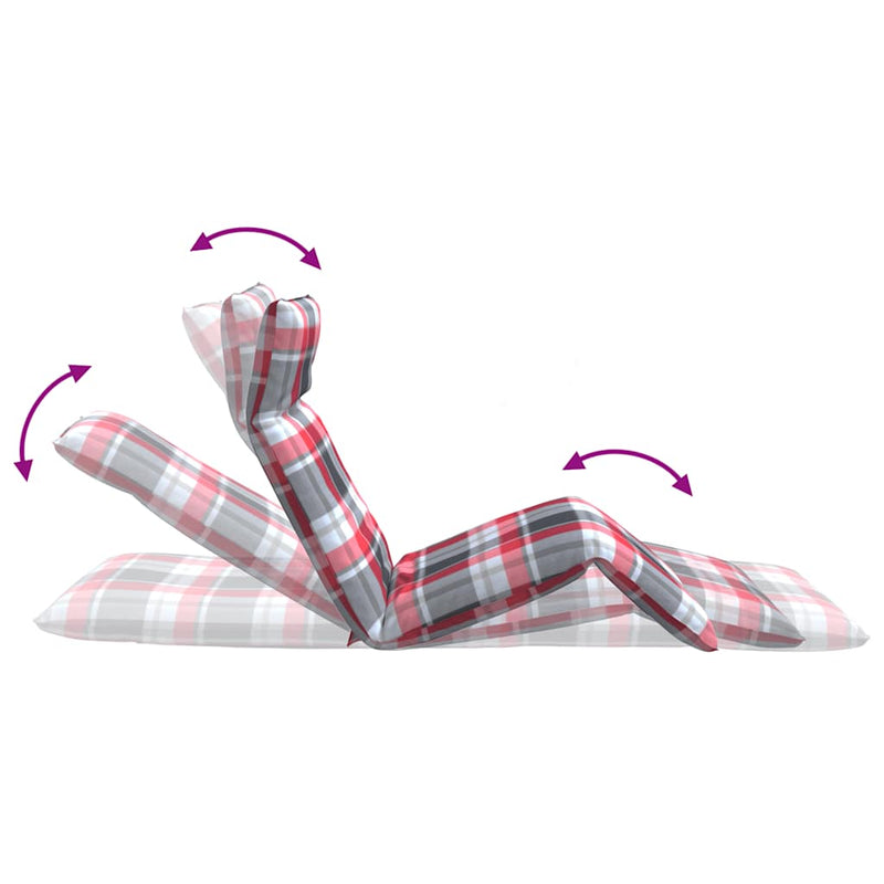 vidaXL oxford-szövet összecsukható napozóágy kockás minta 175x54x8,5cm