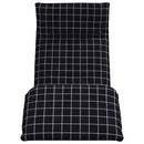 vidaXL oxford-szövet összecsukható napozóágy kockás minta 175x54x8,5cm