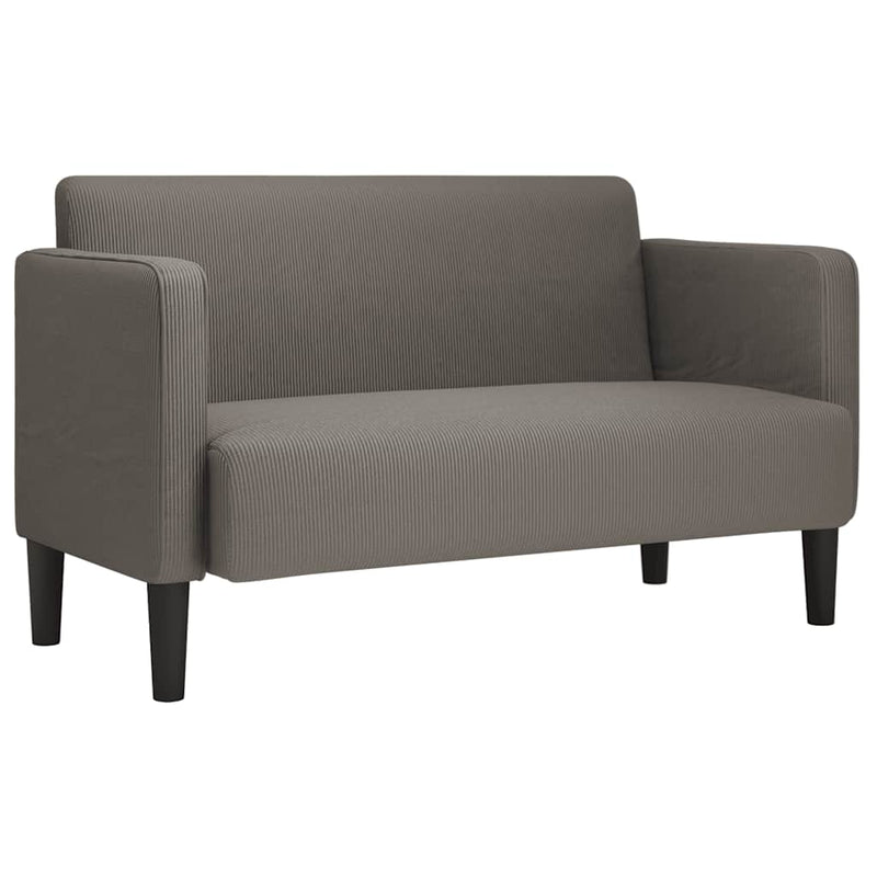 vidaXL világosszürke kordbársony szövet loveseat kanapé 109 cm