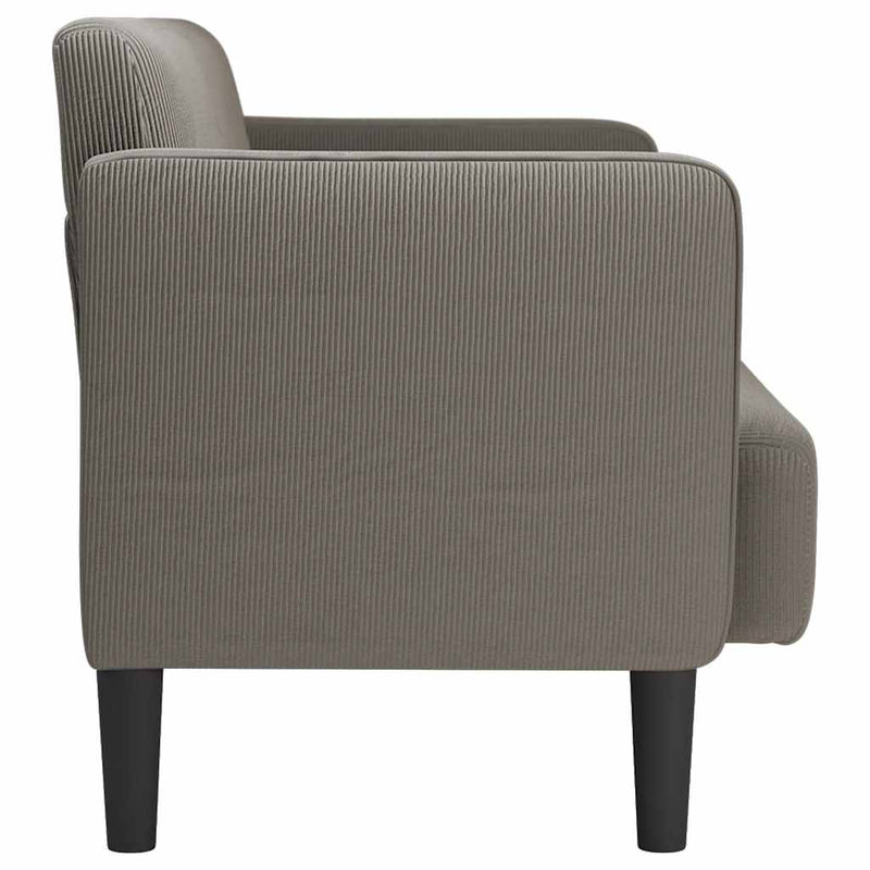 vidaXL világosszürke kordbársony szövet loveseat kanapé 109 cm