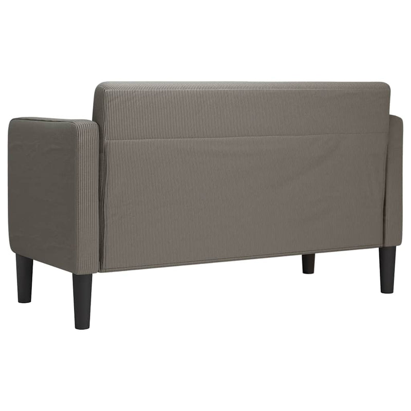 vidaXL világosszürke kordbársony szövet loveseat kanapé 109 cm