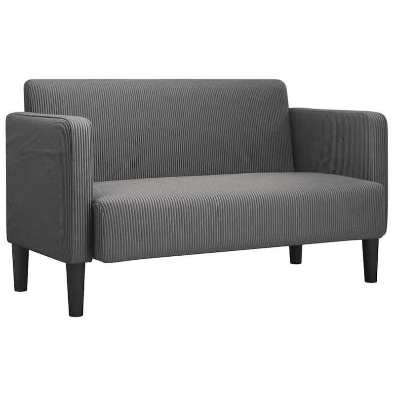vidaXL sötétszürke kordbársony szövet loveseat kanapé 109 cm