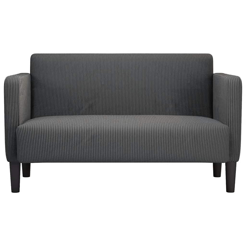 vidaXL sötétszürke kordbársony szövet loveseat kanapé 109 cm