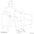 vidaXL sötétszürke kordbársony szövet loveseat kanapé 109 cm