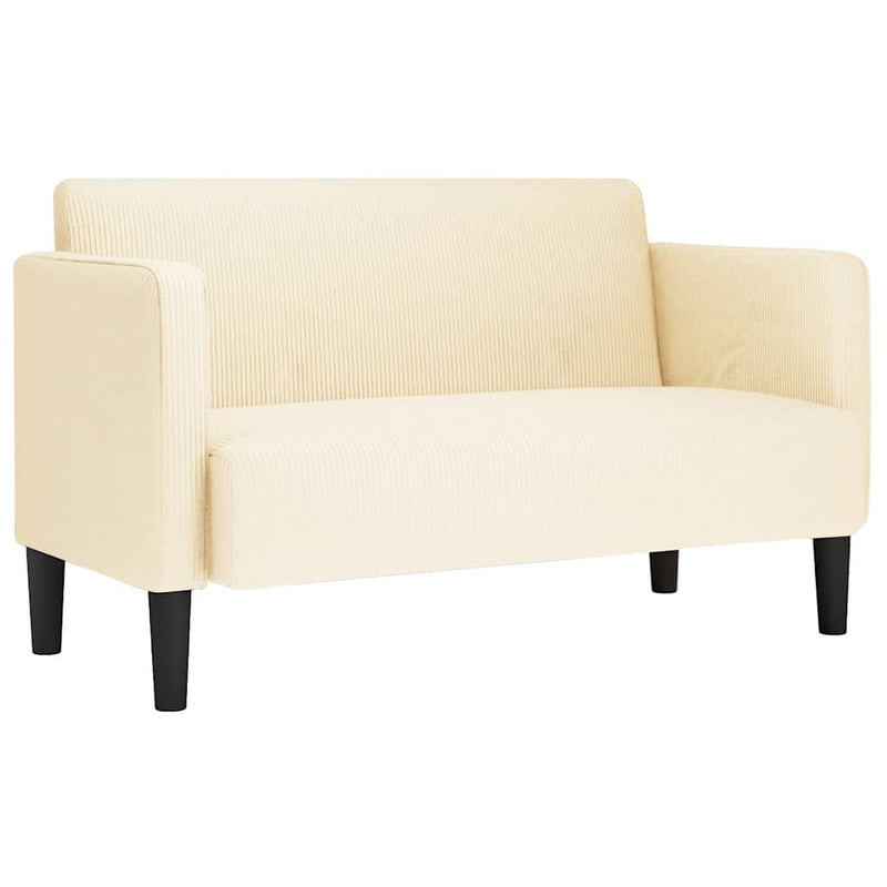 vidaXL krém kordbársony szövet loveseat kanapé 109 cm