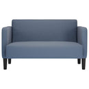 vidaXL kék kordbársony szövet loveseat kanapé 109 cm