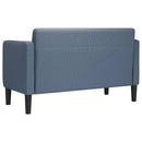 vidaXL kék kordbársony szövet loveseat kanapé 109 cm