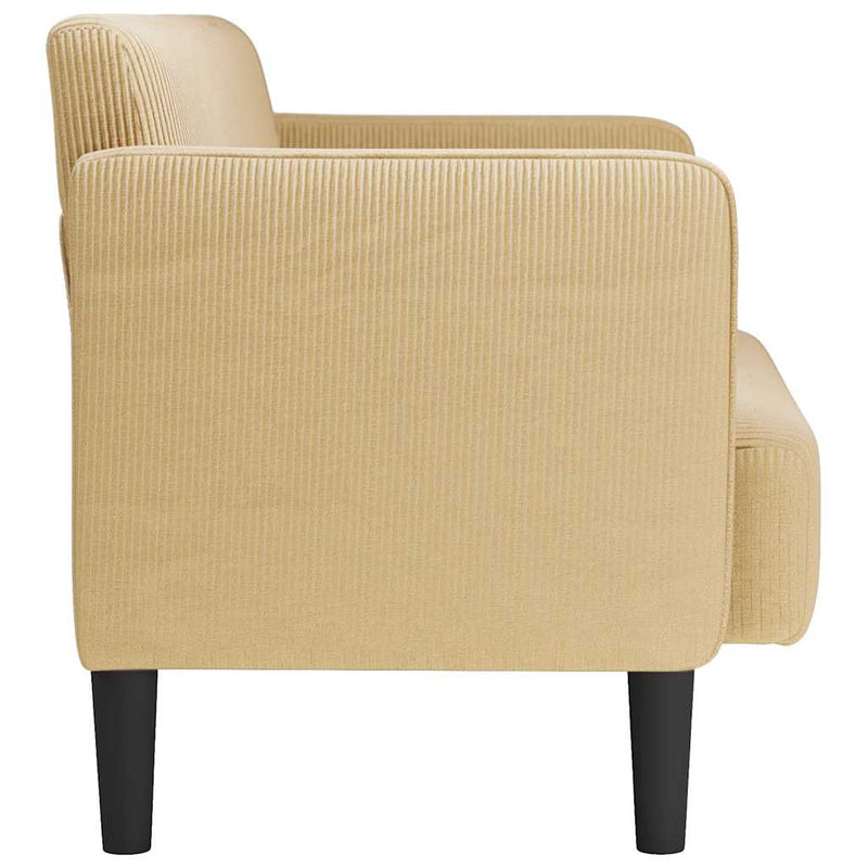 vidaXL szürke-zöld kordbársony szövet loveseat kanapé 109 cm