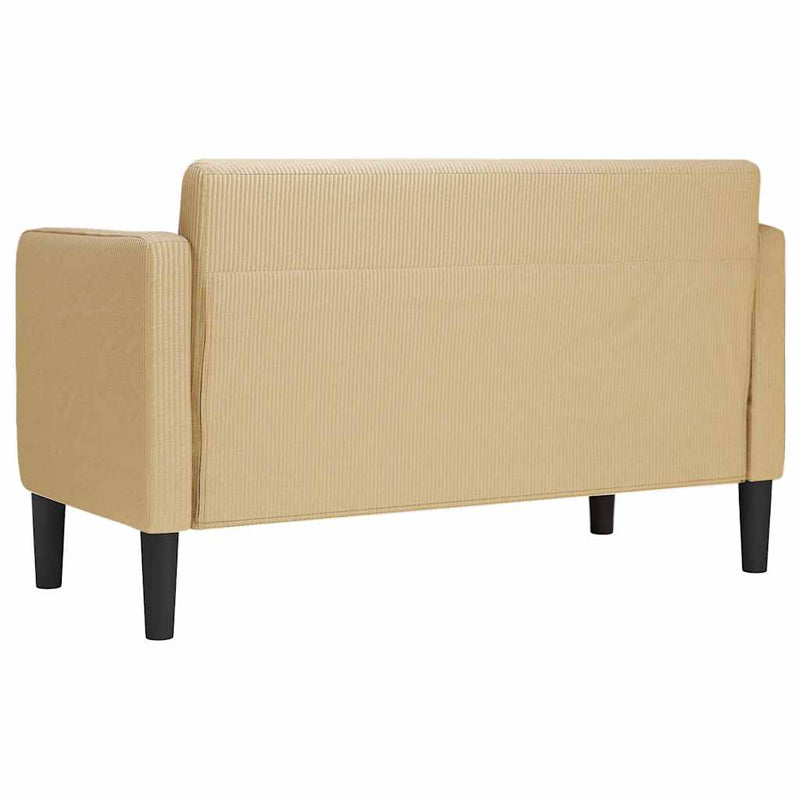 vidaXL szürke-zöld kordbársony szövet loveseat kanapé 109 cm