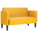 vidaXL világossárga kordbársony szövet loveseat kanapé 109 cm