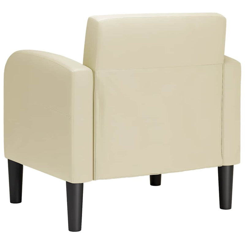 vidaXL krém műbőr kanapé szék karfával 54 cm