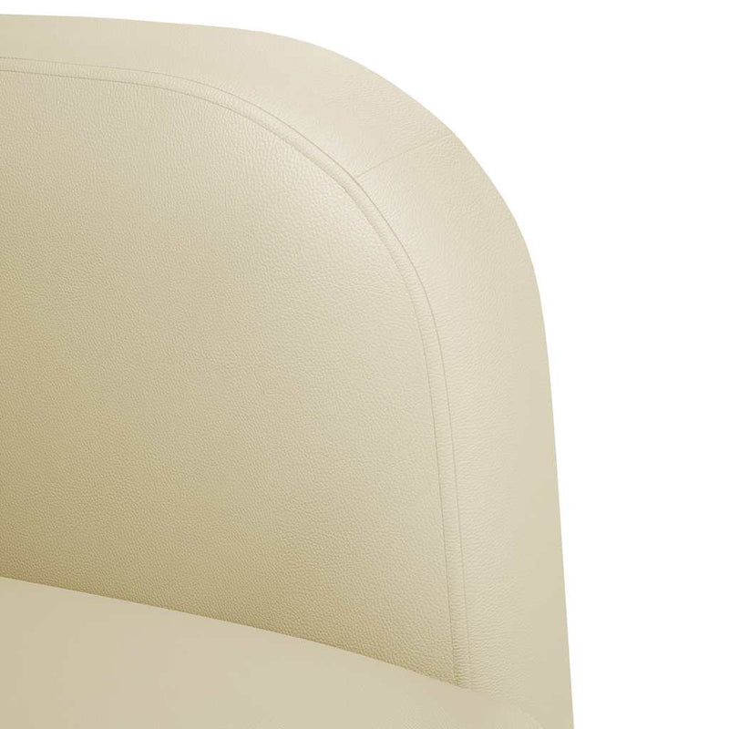 vidaXL krém műbőr kanapé szék karfával 54 cm