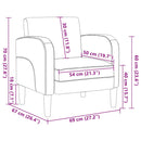 vidaXL krém műbőr kanapé szék karfával 54 cm