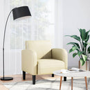 vidaXL krém műbőr kanapé szék karfával 54 cm