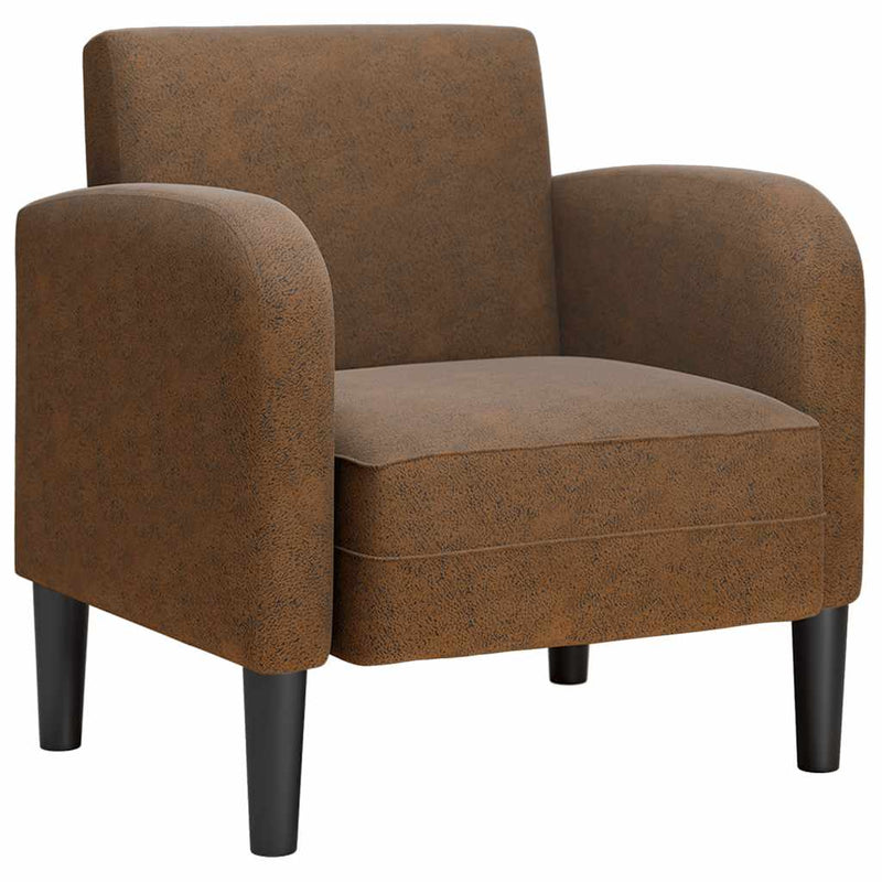 vidaXL barna műbőr kanapé szék karfával 54 cm