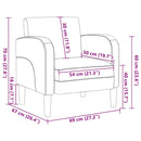 vidaXL barna műbőr kanapé szék karfával 54 cm