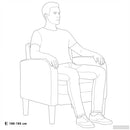 vidaXL barna műbőr kanapé szék karfával 54 cm