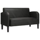 vidaXL fekete műbőr loveseat kanapé 110 cm