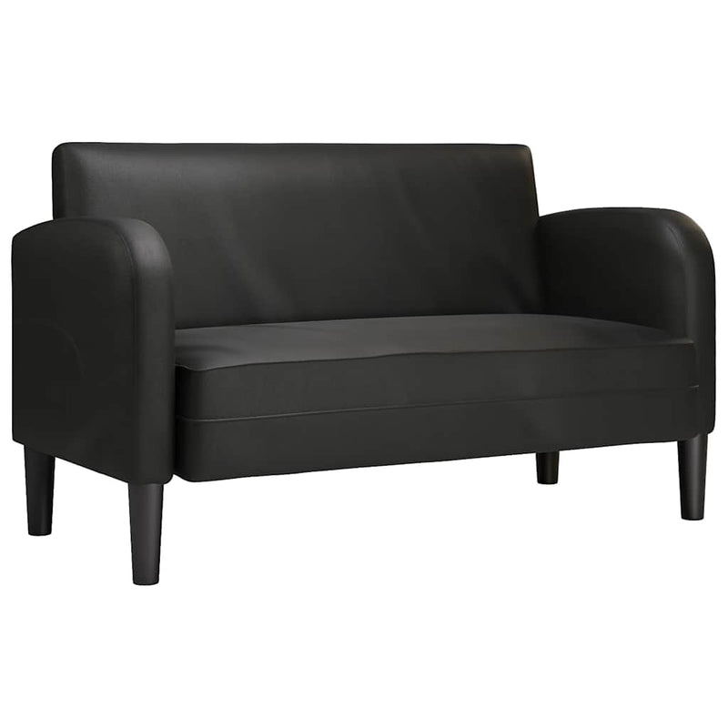 vidaXL fekete műbőr loveseat kanapé 110 cm
