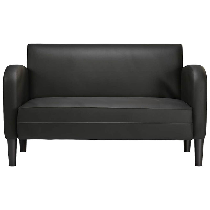 vidaXL fekete műbőr loveseat kanapé 110 cm
