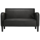 vidaXL fekete műbőr loveseat kanapé 110 cm