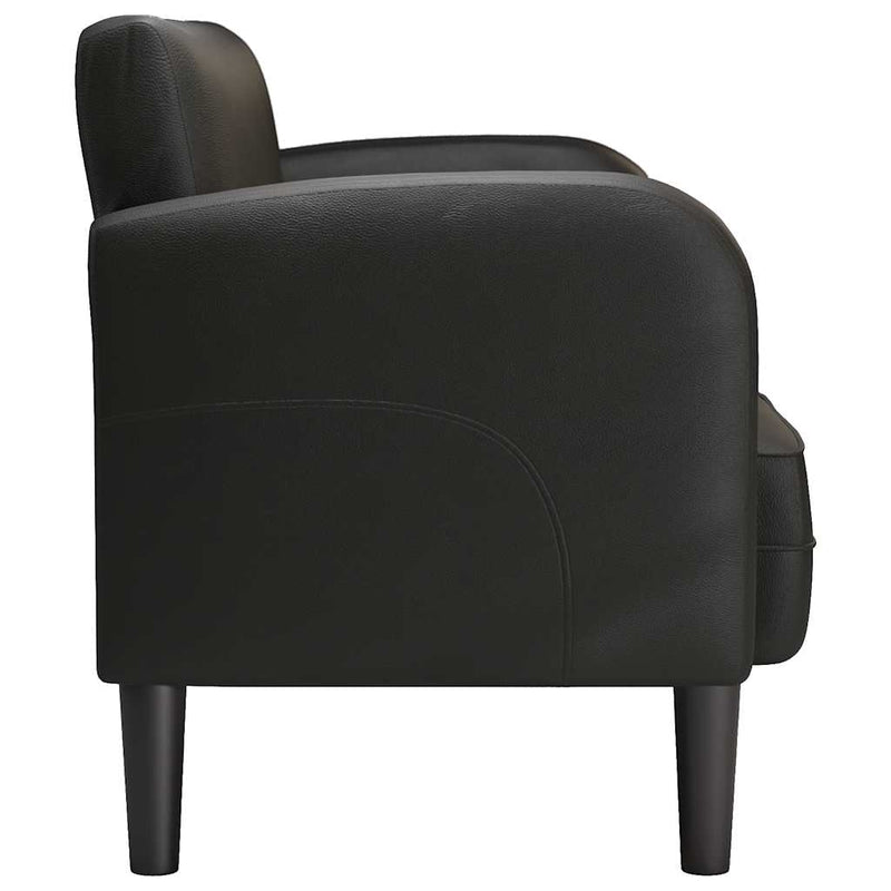 vidaXL fekete műbőr loveseat kanapé 110 cm