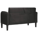 vidaXL fekete műbőr loveseat kanapé 110 cm
