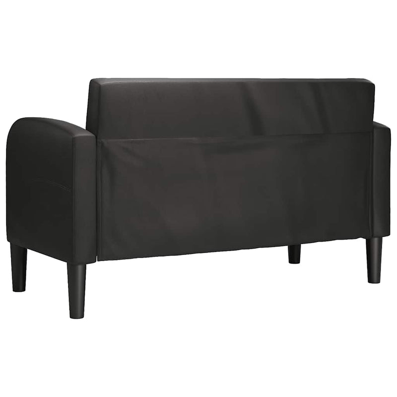 vidaXL fekete műbőr loveseat kanapé 110 cm