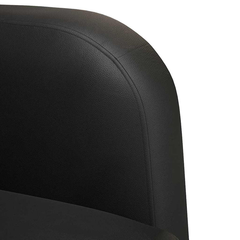 vidaXL fekete műbőr loveseat kanapé 110 cm