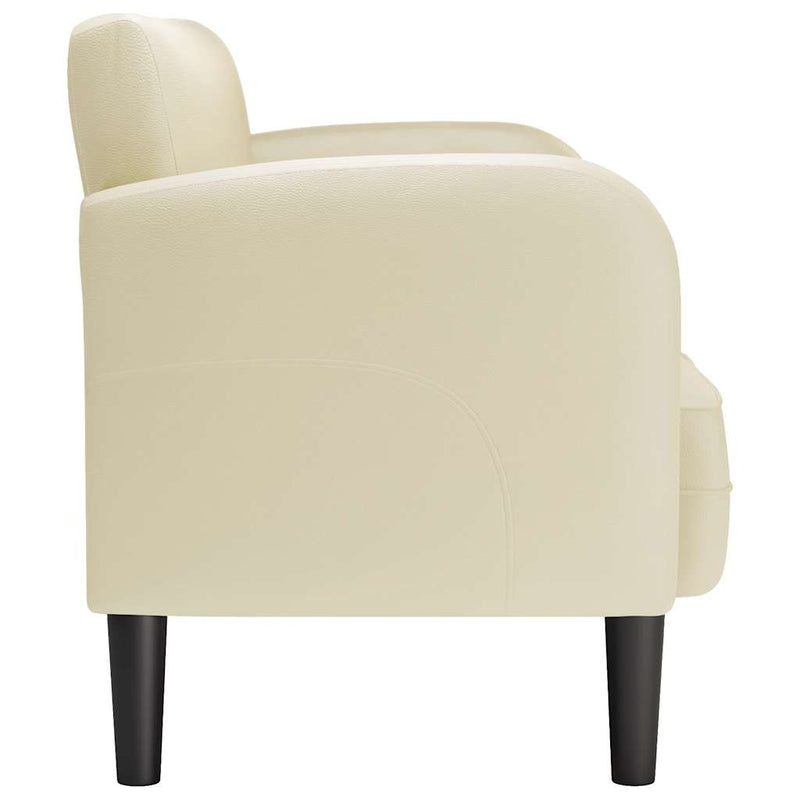 vidaXL krém műbőr loveseat kanapé 110 cm