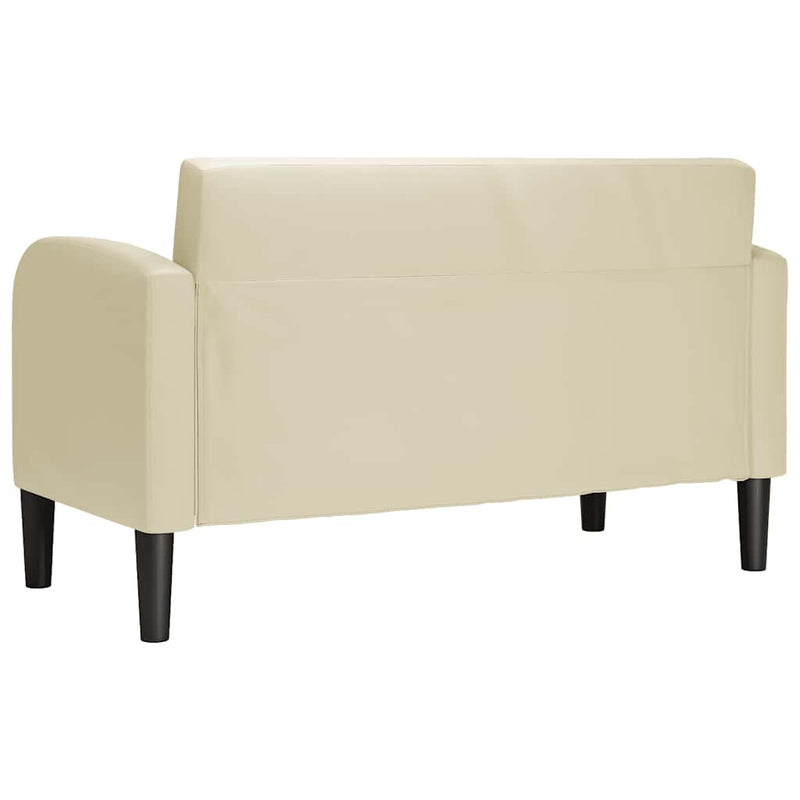 vidaXL krém műbőr loveseat kanapé 110 cm