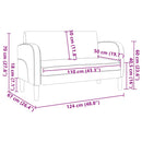vidaXL krém műbőr loveseat kanapé 110 cm