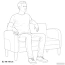 vidaXL krém műbőr loveseat kanapé 110 cm